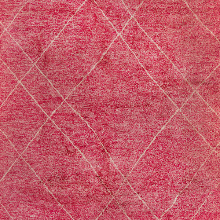 Pink Berber Wool Rug - 8'8" x 11'8"