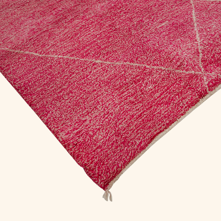 Pink Berber Wool Rug - 8'8" x 11'8"