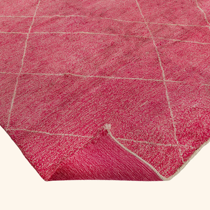 Pink Berber Wool Rug - 8'8" x 11'8"
