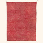 Pink Berber Wool Rug - 9'10" x 13'2"