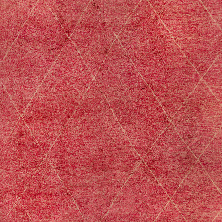 Pink Berber Wool Rug - 9'10" x 13'2"