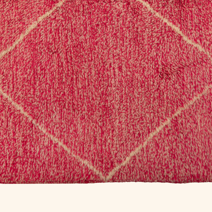 Pink Berber Wool Rug - 9'10" x 13'2"