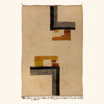 Ivory Multi Berber Wool Rug - 6'7" x 9'10"