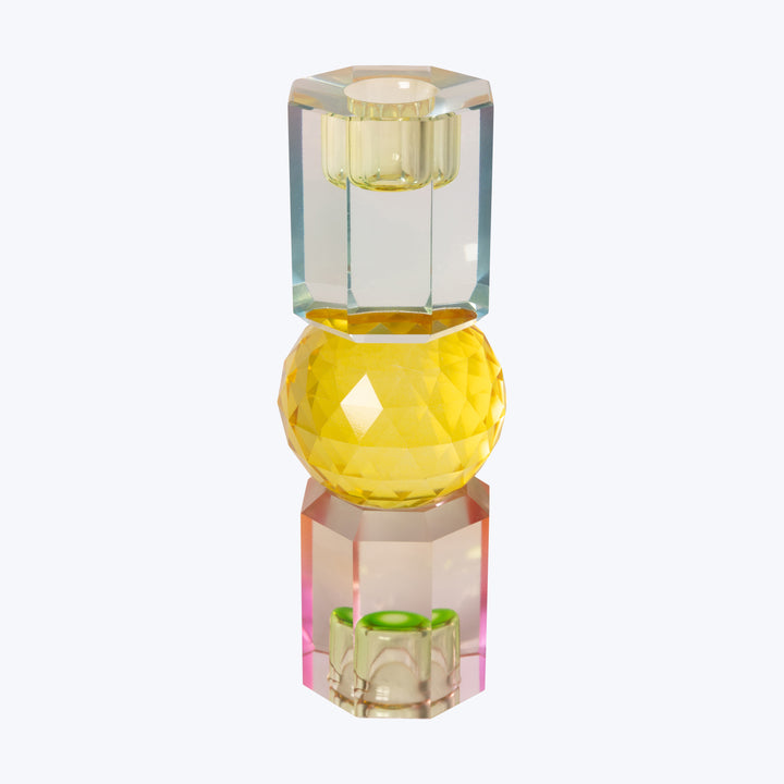 Tri Color Crystal Candle Holder
