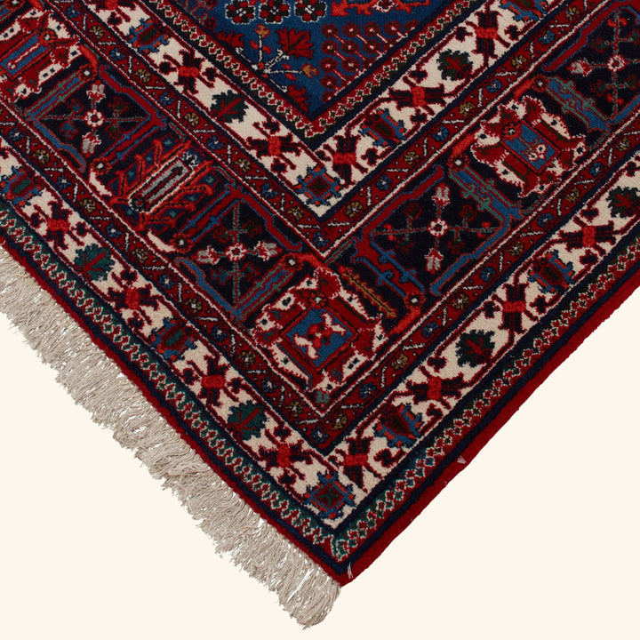 Red Traditional Persian Josagan Wool Rug - 9' x 12'
