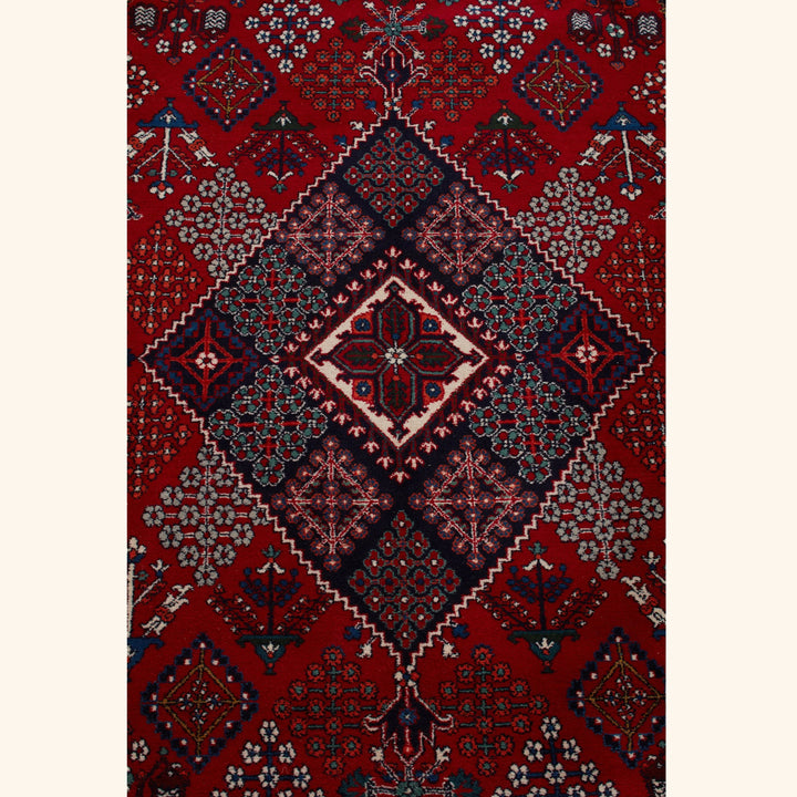Red Traditional Persian Josagan Wool Rug - 9' x 12'