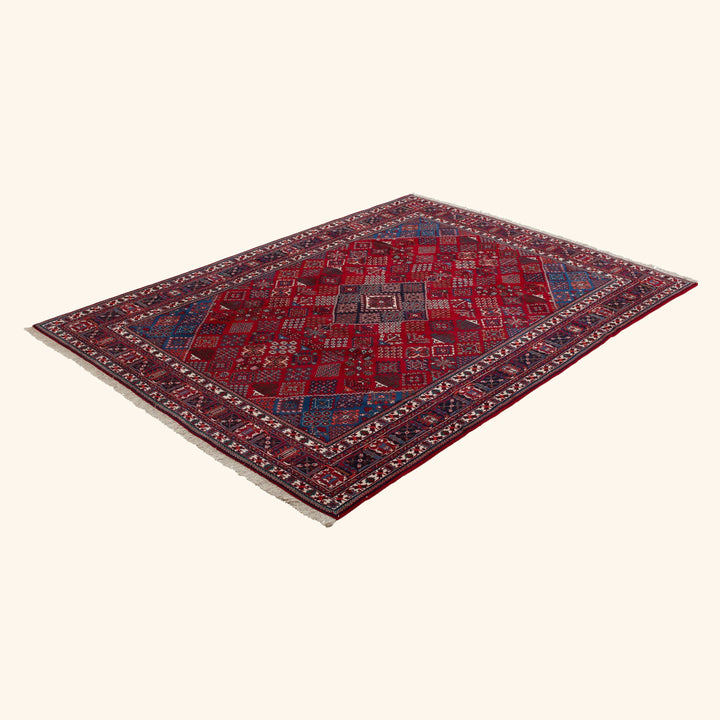 Red Traditional Persian Josagan Wool Rug - 9' x 12'