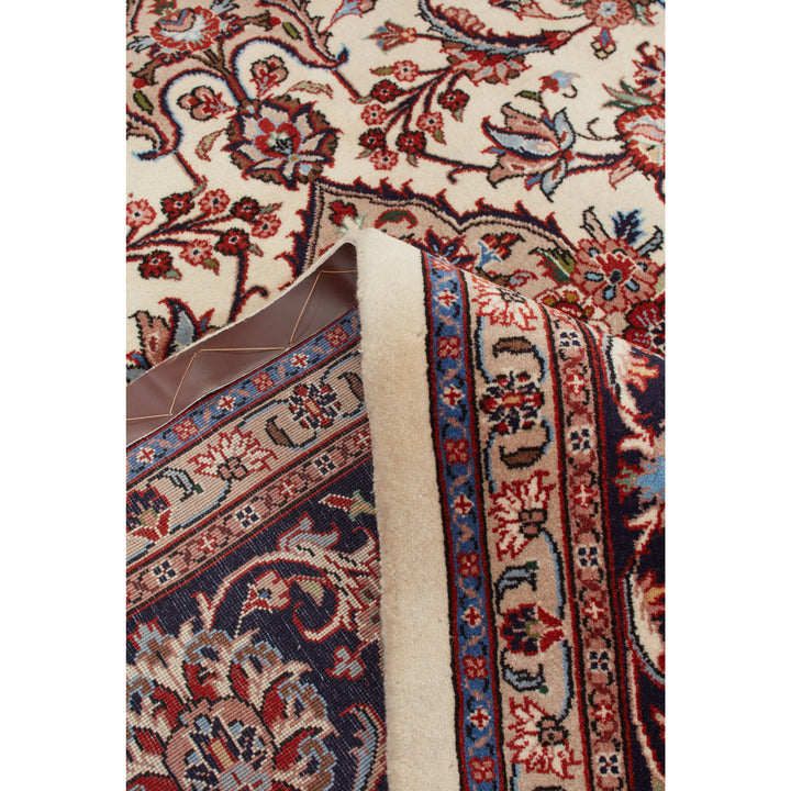 Ivory Traditional Persian Kashmar Wool Rug - 8'2" x 11'2"