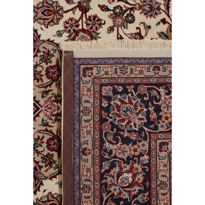 Ivory Traditional Persian Kashmar Wool Rug - 8'2" x 11'2"