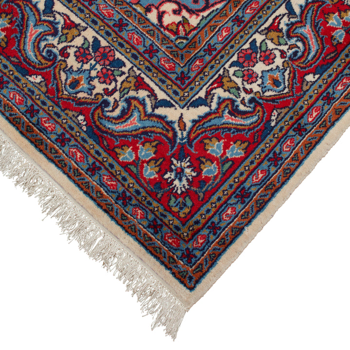 Red Traditional Persian Sarouk Wool Rug - 6'10" x 9'5"