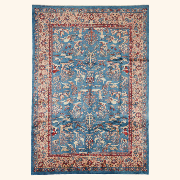 Blue Traditional Persian Wool Rug - 8'2" x 11'7"