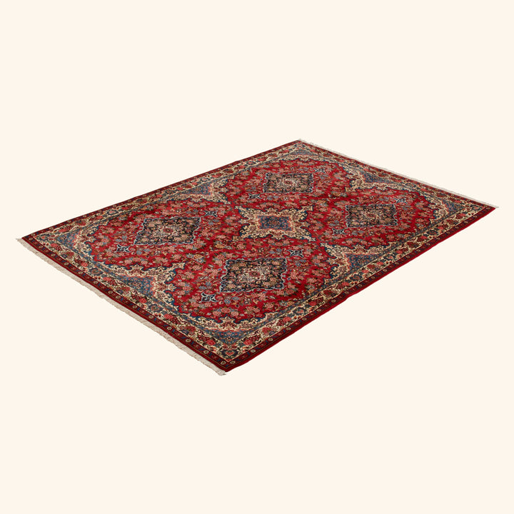 Red Traditional Persian Gabbeh Wool Rug - 7' x 10'1"