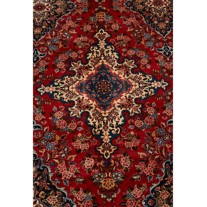 Red Traditional Persian Gabbeh Wool Rug - 7' x 10'1"