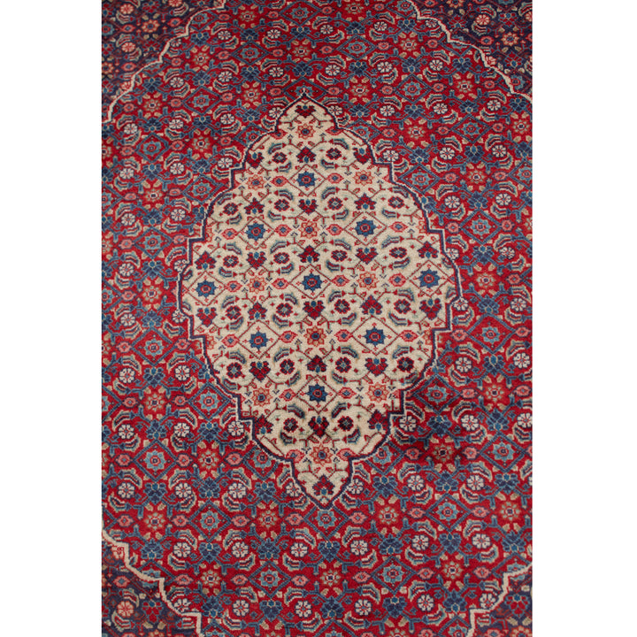 Red Traditional Persian Sarouk Wool Rug - 9'8" x 11'10"