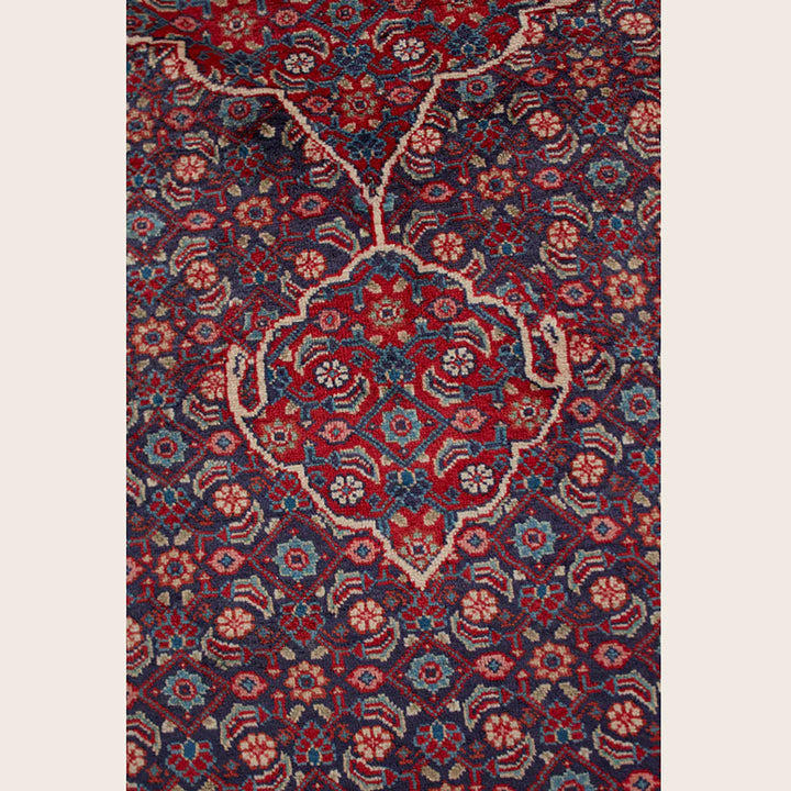 Red Traditional Persian Sarouk Wool Rug - 9'8" x 11'10"