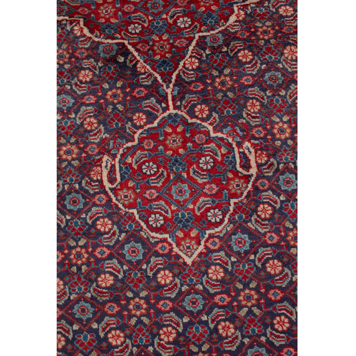 Red Traditional Persian Sarouk Wool Rug - 9'8" x 11'10"