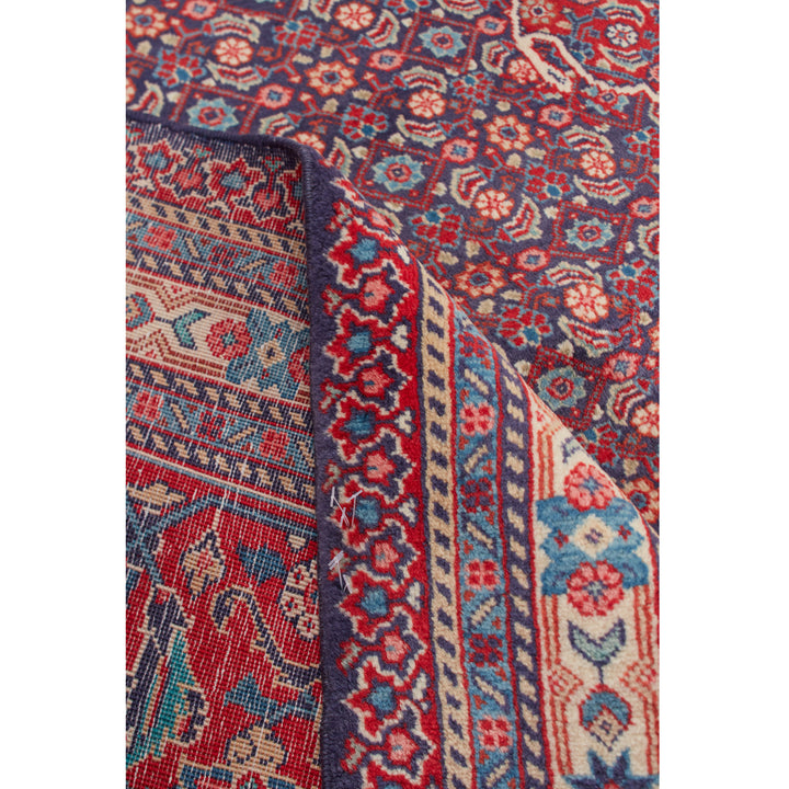 Red Traditional Persian Sarouk Wool Rug - 9'8" x 11'10"