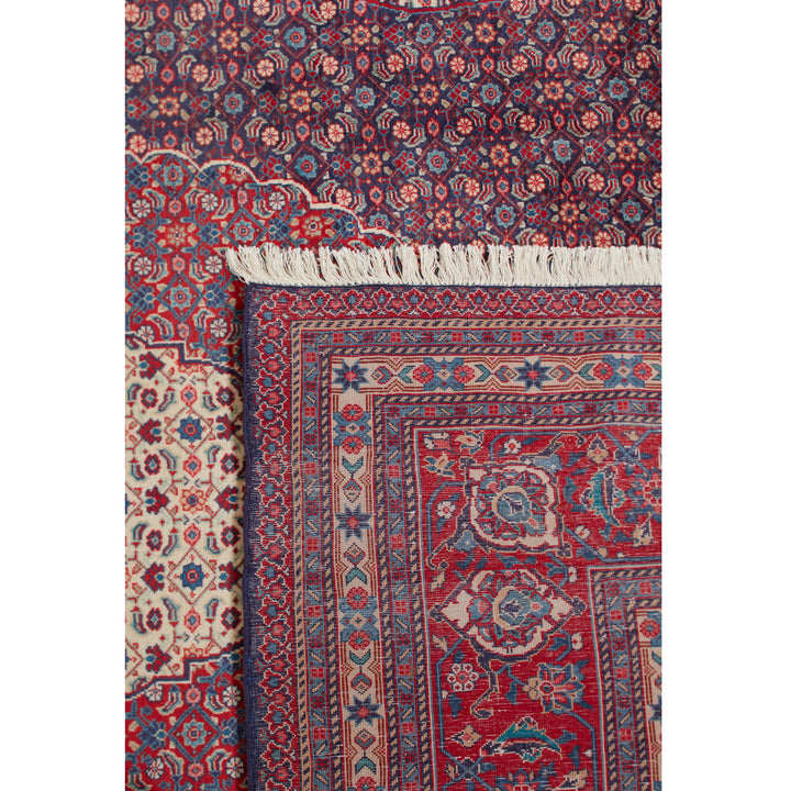 Red Traditional Persian Sarouk Wool Rug - 9'8" x 11'10"