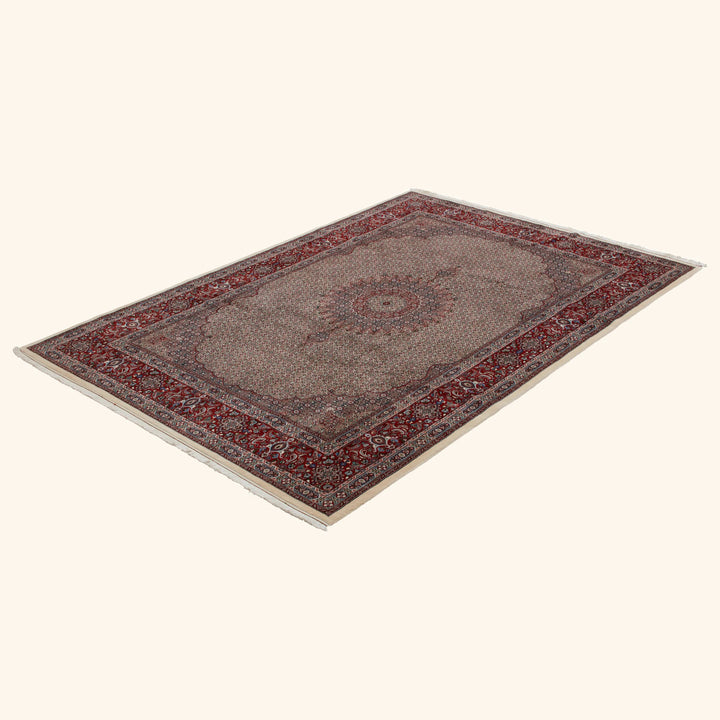 Brown Traditional Persian Mood Wool Rug - 8'1" x 11'5"
