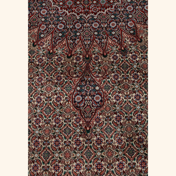 Brown Traditional Persian Mood Wool Rug - 8'1" x 11'5"