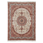Pink Traditional Persian Tabriz Wool Rug - 8'3" x 11'3"