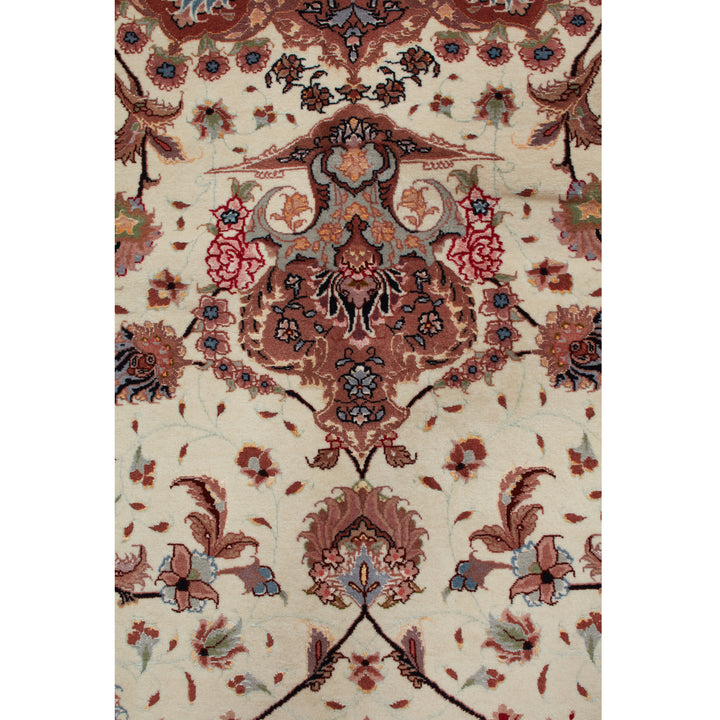 Pink Traditional Persian Tabriz Wool Rug - 8'3" x 11'3"