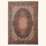 Orange Traditional Persian Tabriz Wool Rug - 8'3" x 11'10"