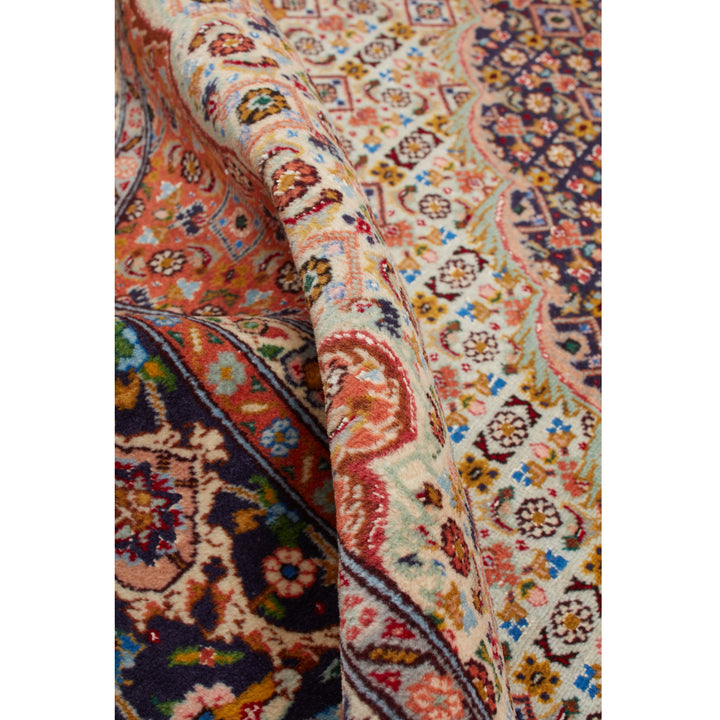 Orange Traditional Persian Tabriz Wool Rug - 8'3" x 11'10"