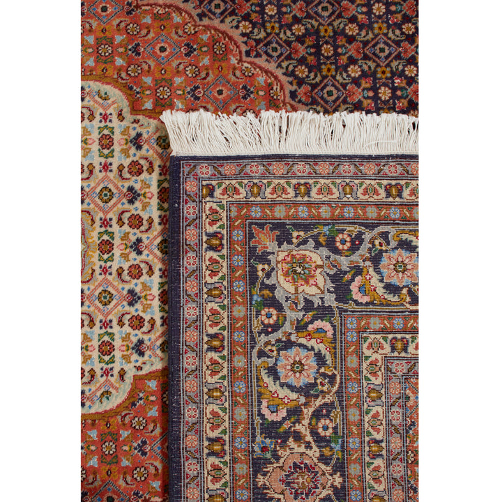 Orange Traditional Persian Tabriz Wool Rug - 8'3" x 11'10"