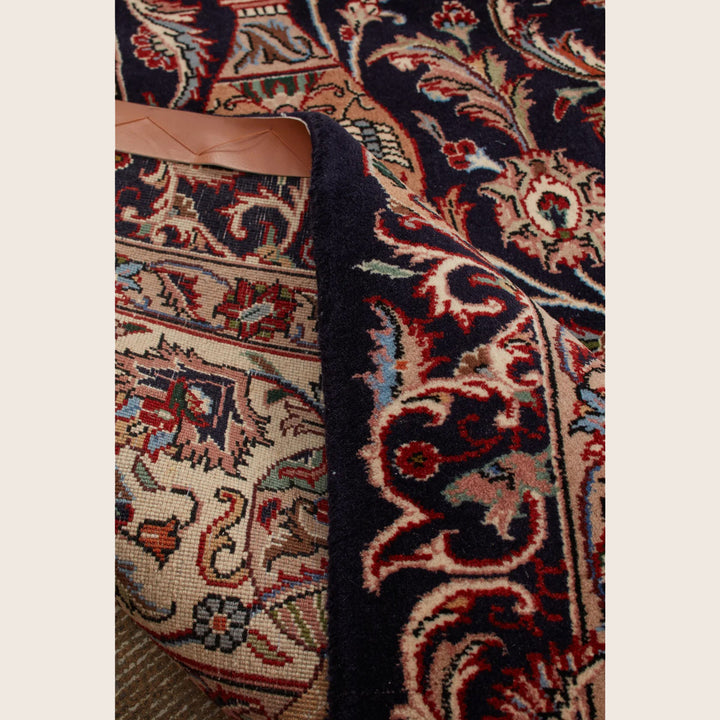 Black Traditional Persian Kashmar Wool Rug - 8'4" x 11'3"