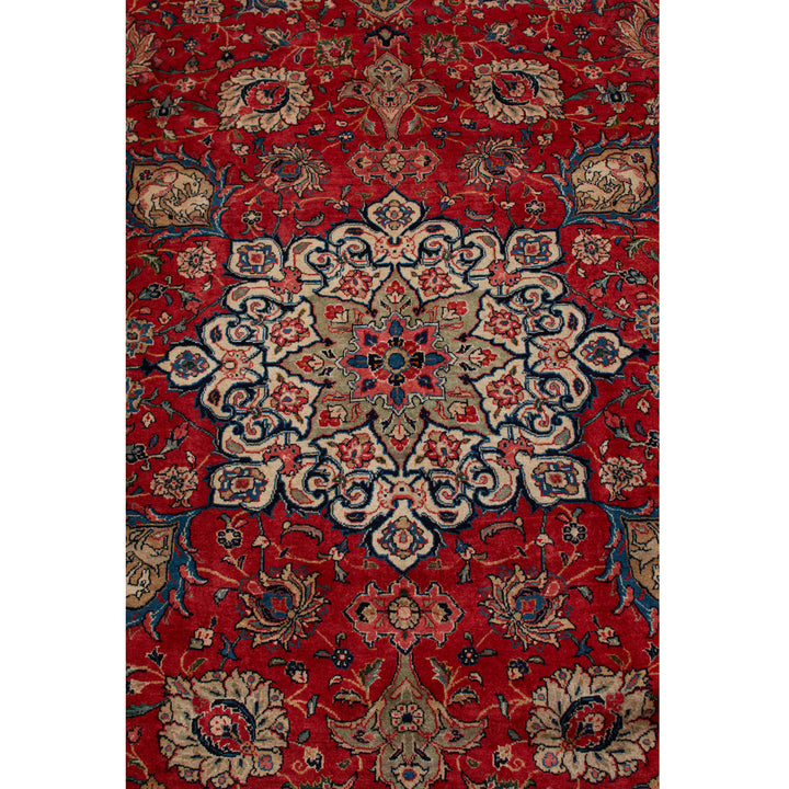 Red Traditional Persian Saroogh Wool Rug - 9' x 11'7"