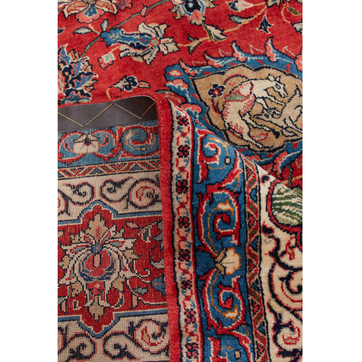 Red Traditional Persian Saroogh Wool Rug - 9' x 11'7"