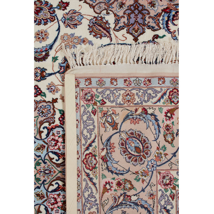 Ivory Traditional Persian Isfahan Wool Rug - 6'9" x 11'