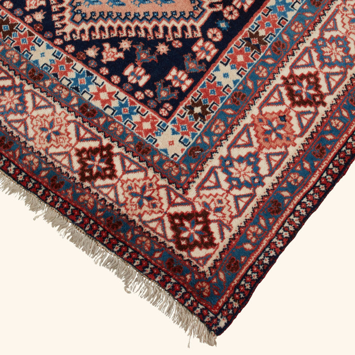 Red Traditional Persian Yalameh Wool Rug - 6'10" x 10'1"