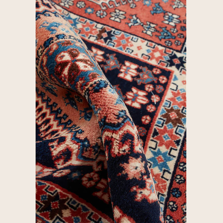 Red Traditional Persian Yalameh Wool Rug - 6'10" x 10'1"