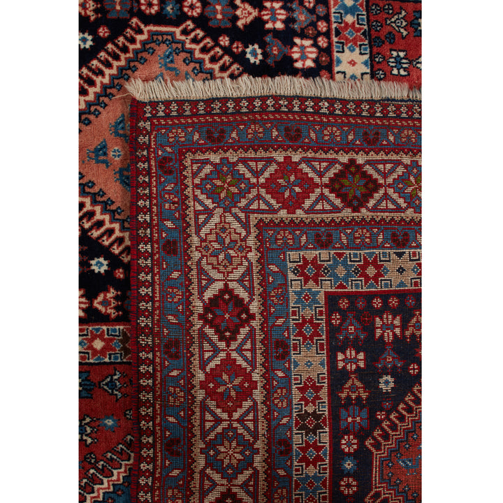 Red Traditional Persian Yalameh Wool Rug - 6'10" x 10'1"