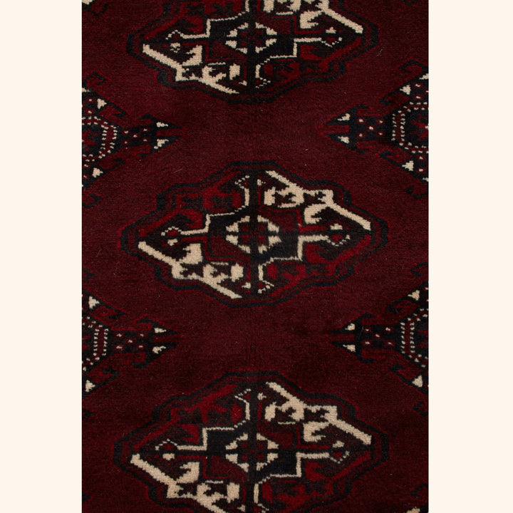 Red Traditional Persian Baluch Wool Rug - 8'10" x 12'10"