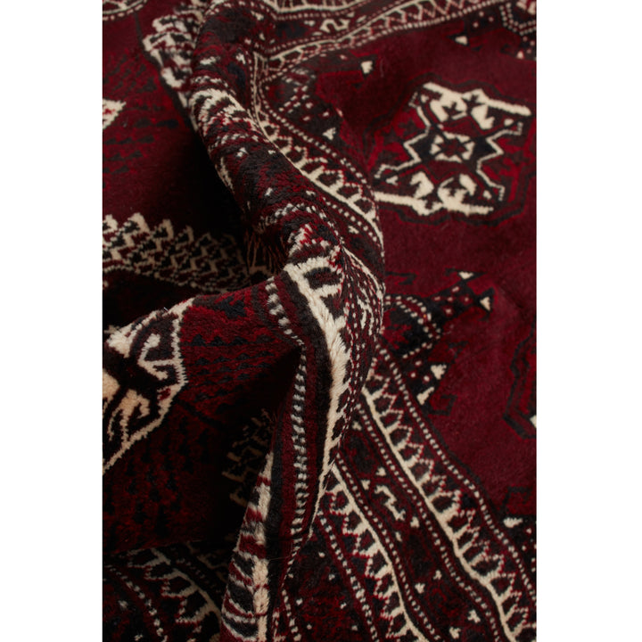Red Traditional Persian Baluch Wool Rug - 8'10" x 12'10"
