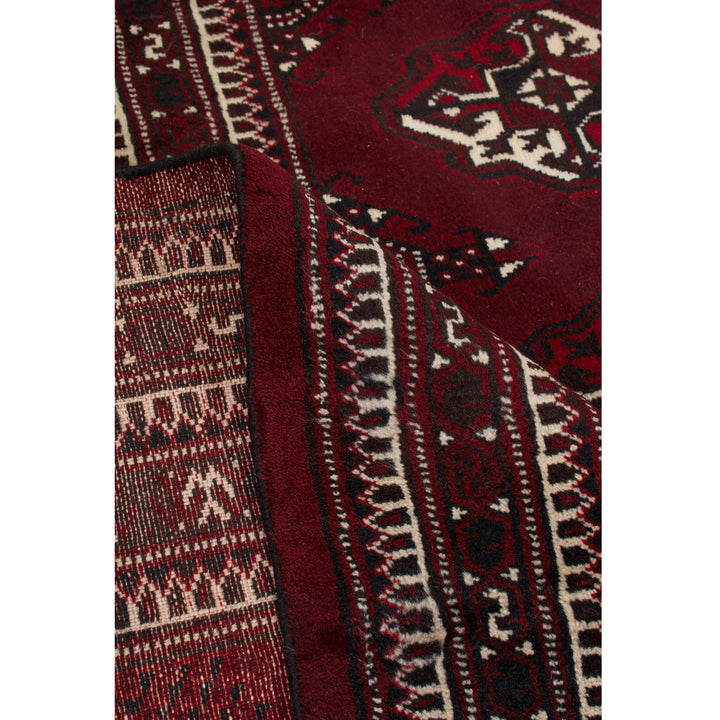 Red Traditional Persian Baluch Wool Rug - 8'10" x 12'10"