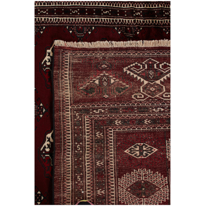 Red Traditional Persian Baluch Wool Rug - 8'10" x 12'10"