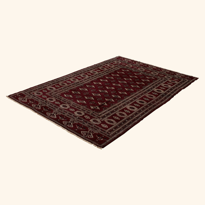Red Traditional Persian Baluch Wool Rug - 8'10" x 12'10"