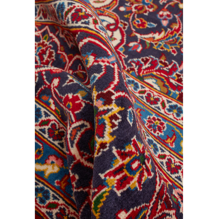 Red Traditional Persian Kashan Wool Rug - 8'3" x 12'