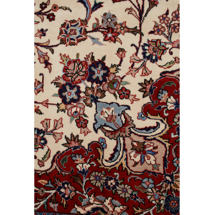 Ivory Traditional Persian Kashmar Wool Rug - 8' x 11'
