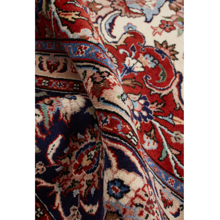 Ivory Traditional Persian Kashmar Wool Rug - 8' x 11'