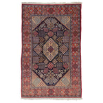 Black Traditional Persian Josagan Wool Rug - 6'9" x 10'5"