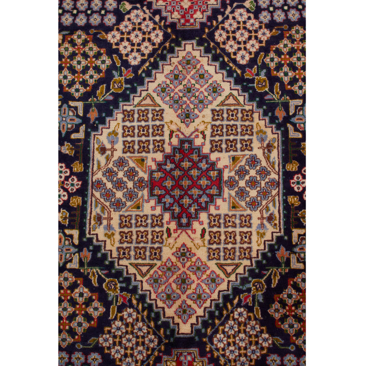 Black Traditional Persian Josagan Wool Rug - 6'9" x 10'5"