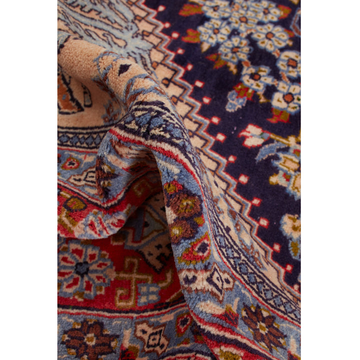 Black Traditional Persian Josagan Wool Rug - 6'9" x 10'5"