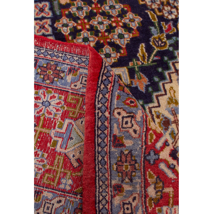 Black Traditional Persian Josagan Wool Rug - 6'9" x 10'5"