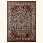 Blue Traditional Persian Tabriz Wool Rug - 8' x 11'6"