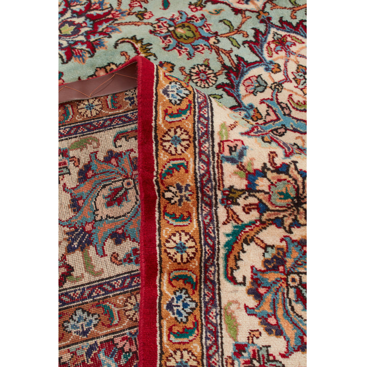Blue Traditional Persian Tabriz Wool Rug - 8' x 11'6"